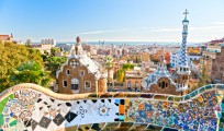 Park Guell in Barcelona, Spain.