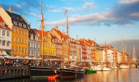 Copenhagen (Nyhavn district) in a sunny summer day