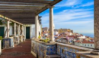 Lisbon, Santa Luzia viewing point over the Alfama district